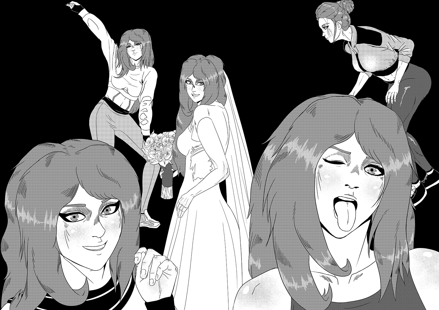 Spread from my manga: Cybercurse